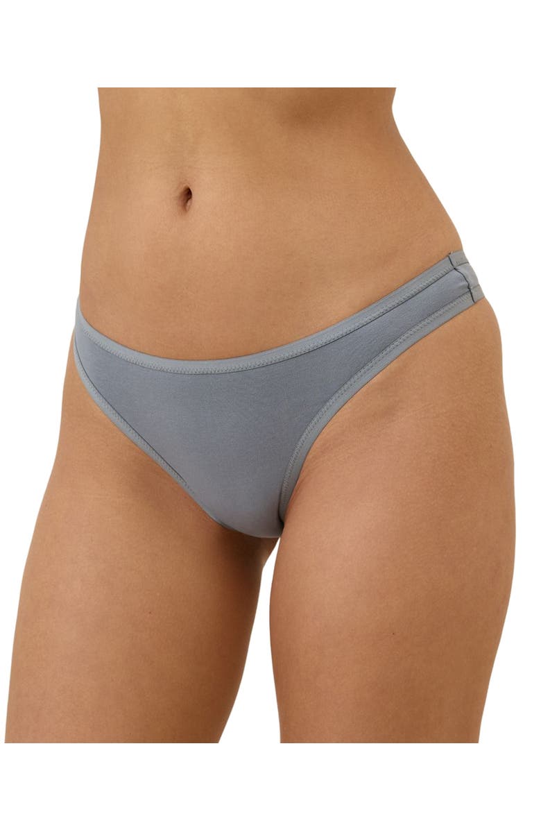 Pact Organic Cotton Everyday Mid Rise Thong 6-Pack, Alternate, color, Spotted Posies