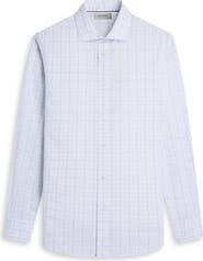 Bugatchi Axel Shaped Fit Check Button-Up Shirt