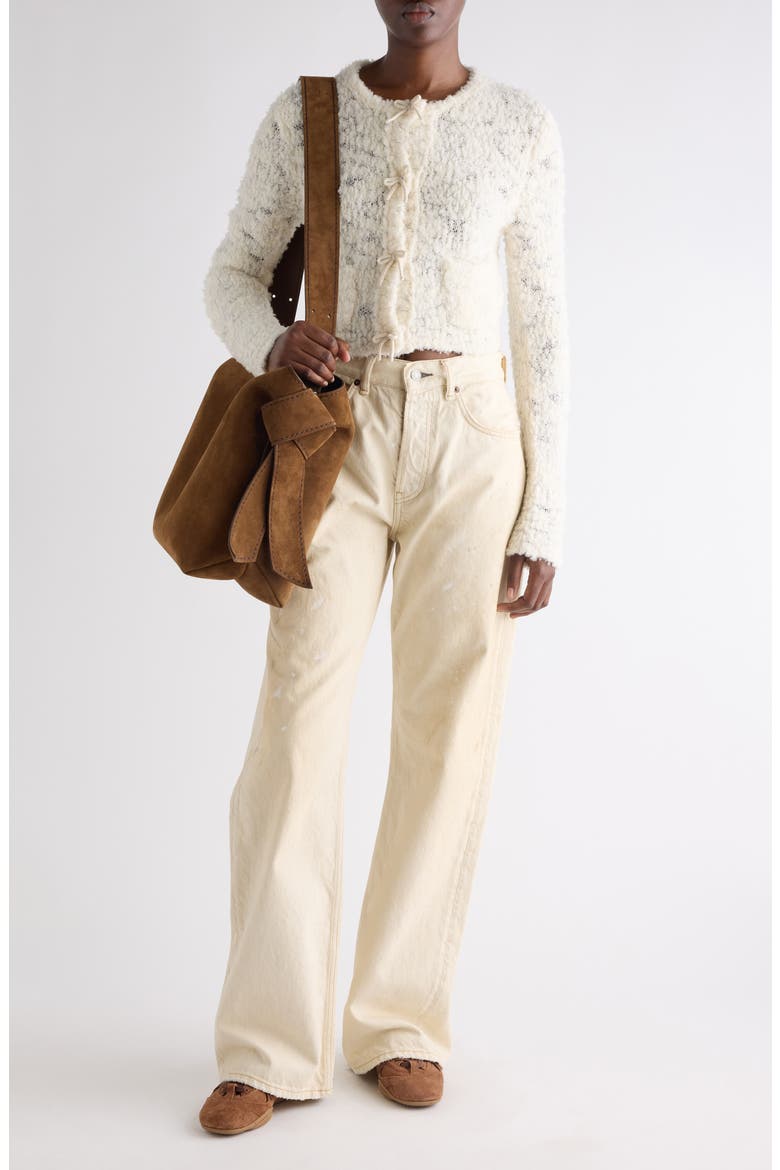 Kitsari Textured Wool Blend Cardigan, Alternate, color, WHITE