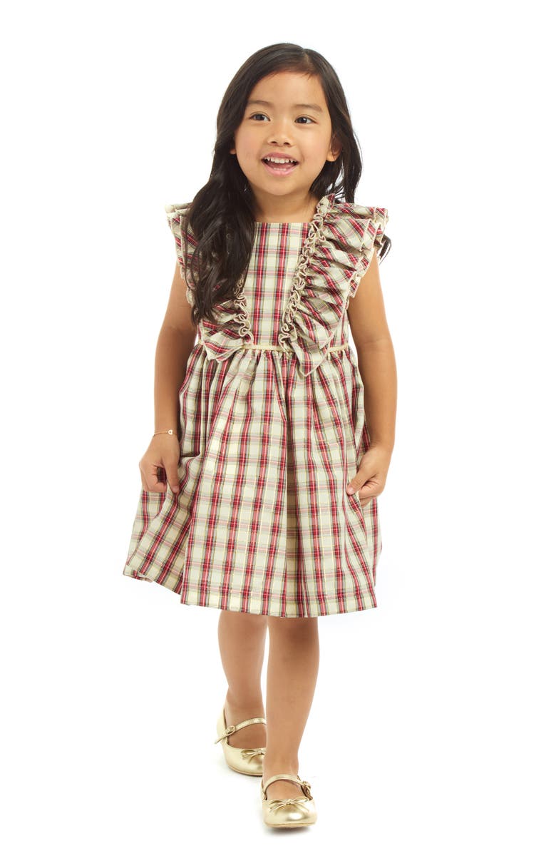 Pippa & Julie Kids' Victoria Plaid Ruffle Dress, Alternate, color, 