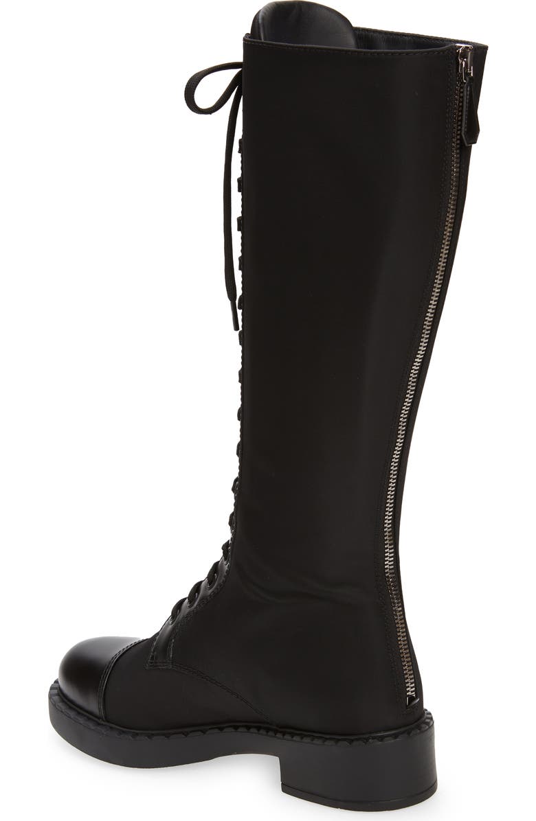 Prada Chocolate Lace-Up Boot, Alternate, color,