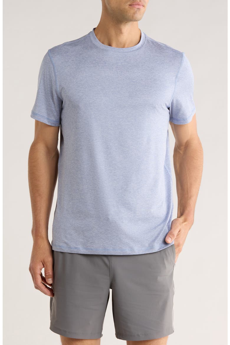 Nomad Mesh Short Sleeve T-Shirt, Main, color, HEATHER CLOUD MIST