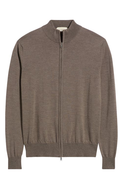 Aurélien Cashwool® Full Zip Sweater In Gray