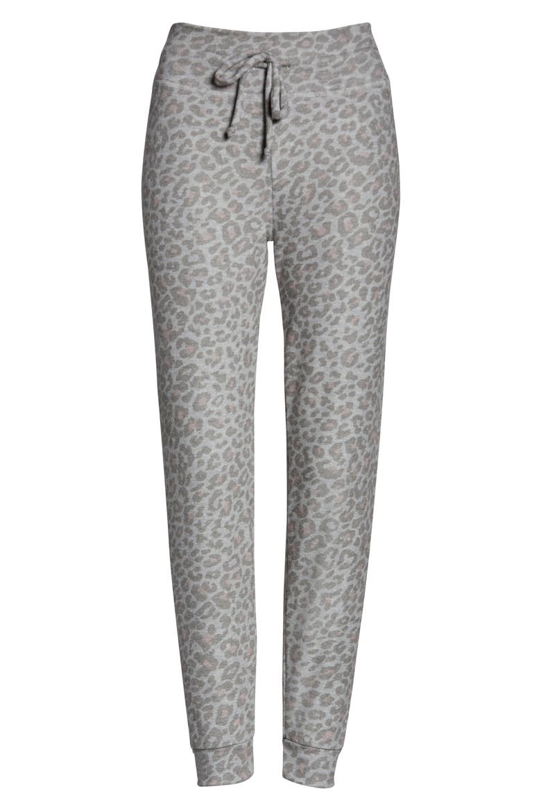 Print Lounge Jogger Pants, Alternate, color, CHAI COCOA BROWN LEOPARD