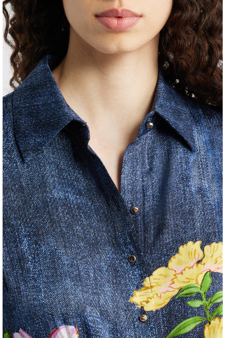 The Johanna Floral & Denim Print Dress, Alternate, color, DENIM GARDEN PRINT