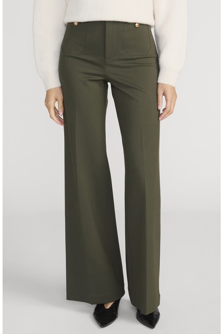The Modernist High Waist Wide Leg Pants, Main, color, MILITARY GREEN