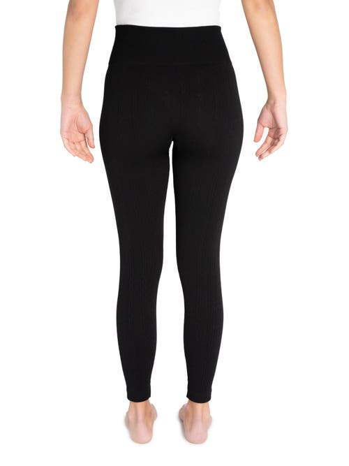 Muk Luks Fleece Lined Leggings In Black