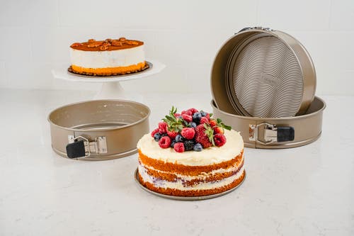 Cuisipro Nonstick Springform Pan With Wave Pattern, Champagne In Neutral