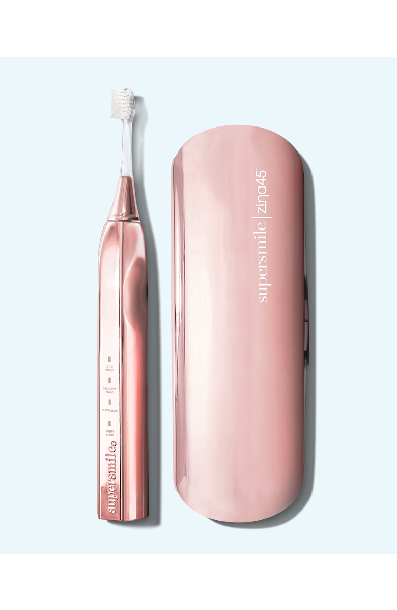 Supersmile Zina45 Sonic Pulse Toothbrush with case, Main, color, Chrome Rose