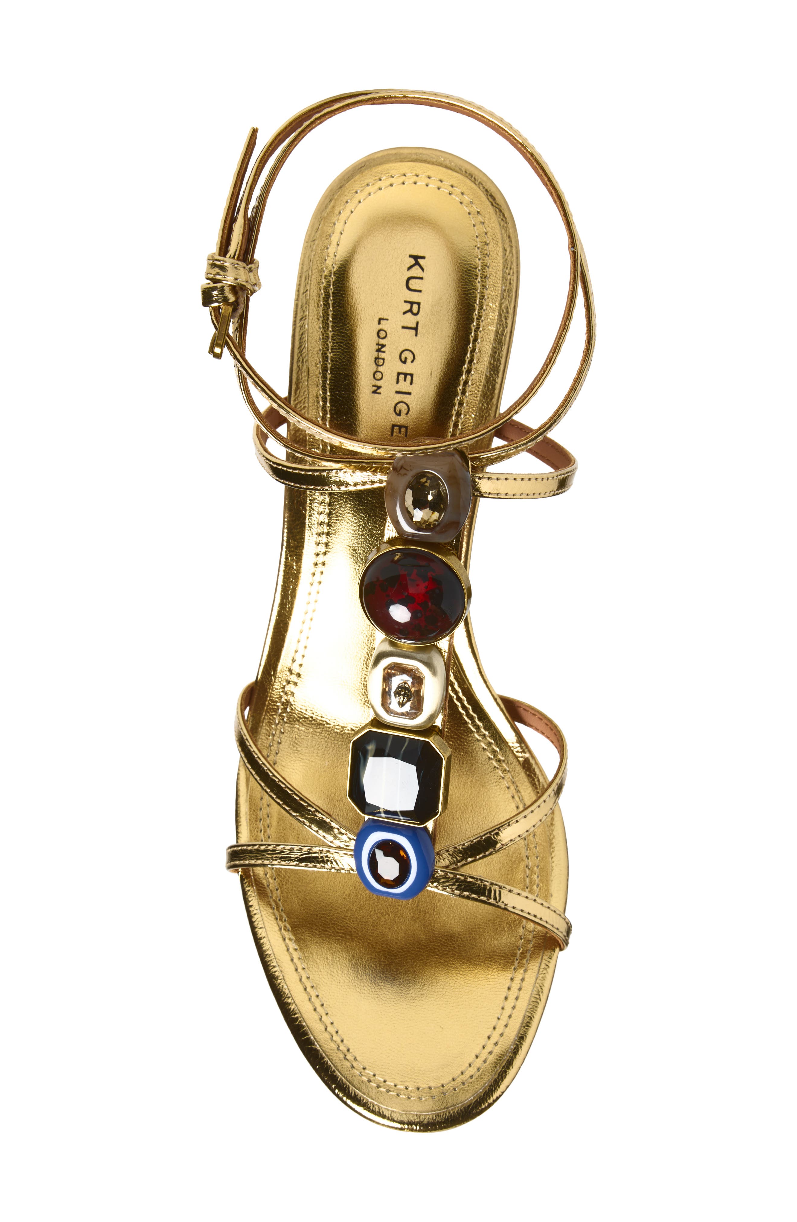 Loulou Leather Sandal, Alternate, color, GOLD