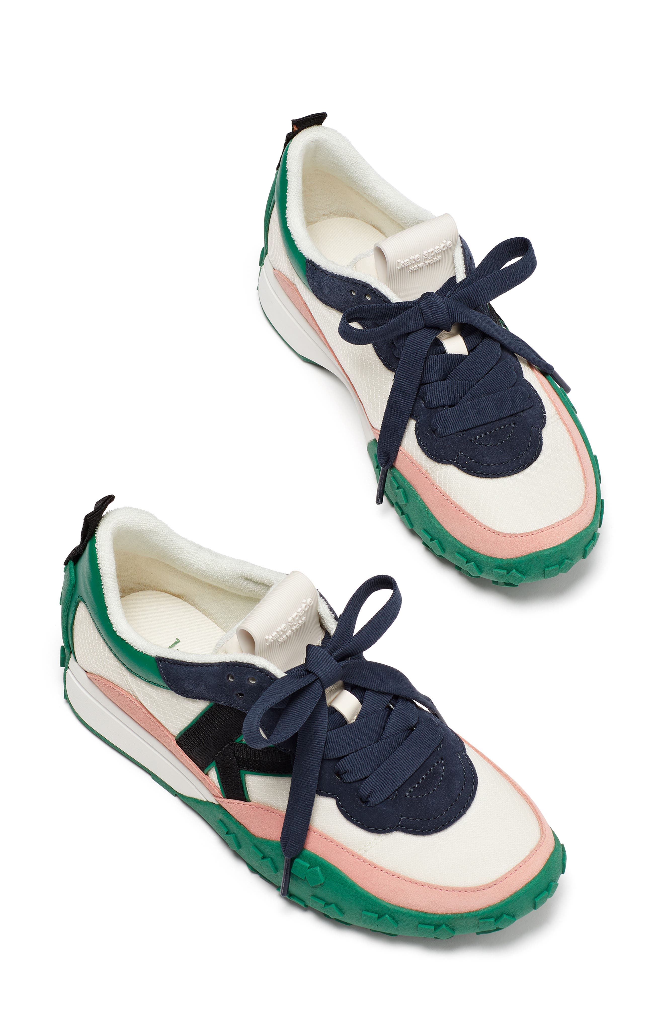 Kate Spade New York k as in kate sneaker, Main, color, Cream/ Verdant Green