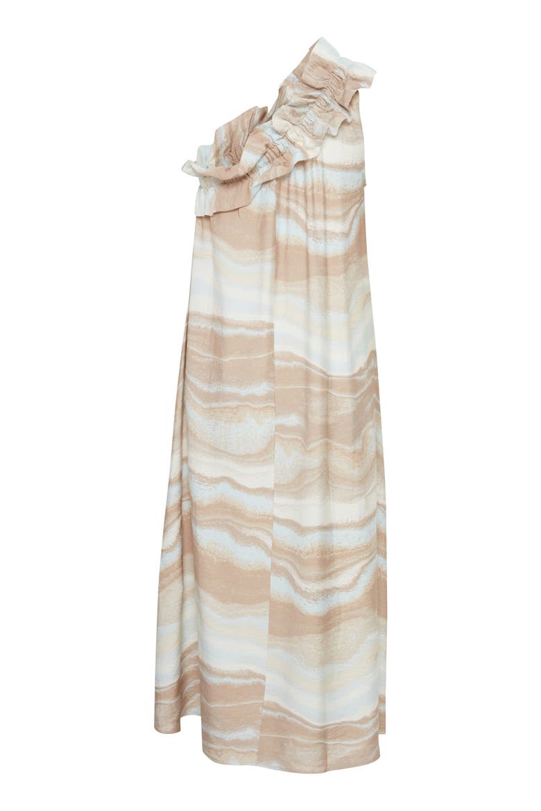 One-Shoulder Maxi Dress, Alternate, color, CEMENT MARBLE MIX