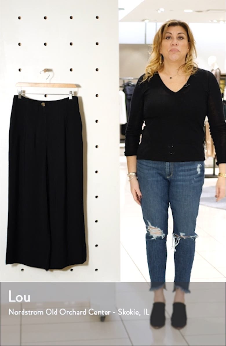 Aida Stitch Detail Wide Leg Trousers, sales video thumbnail