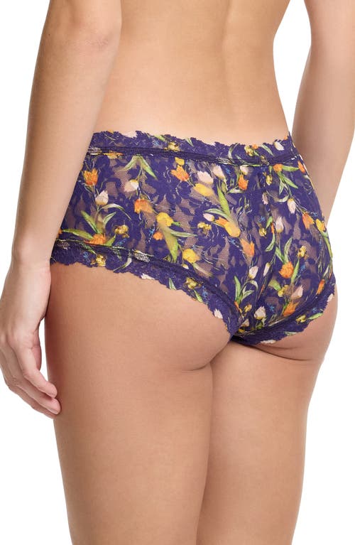 Hanky Panky Signature Lace Boyshort In Central Park Navy