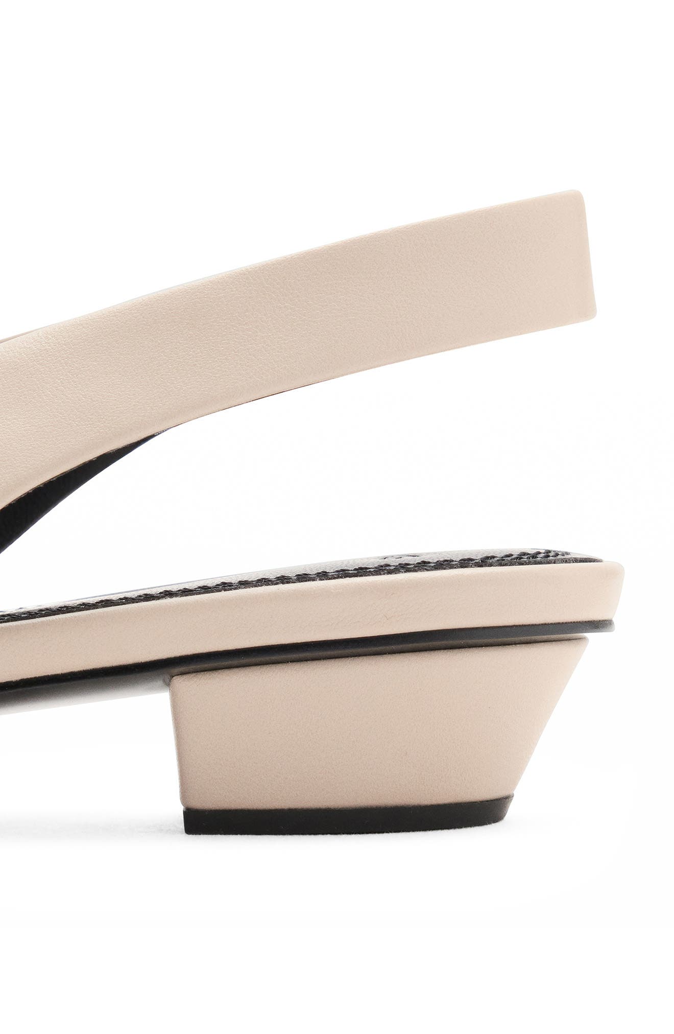 Faux Leather Pointed Toe Slingback Pump, Alternate, color, ECRU