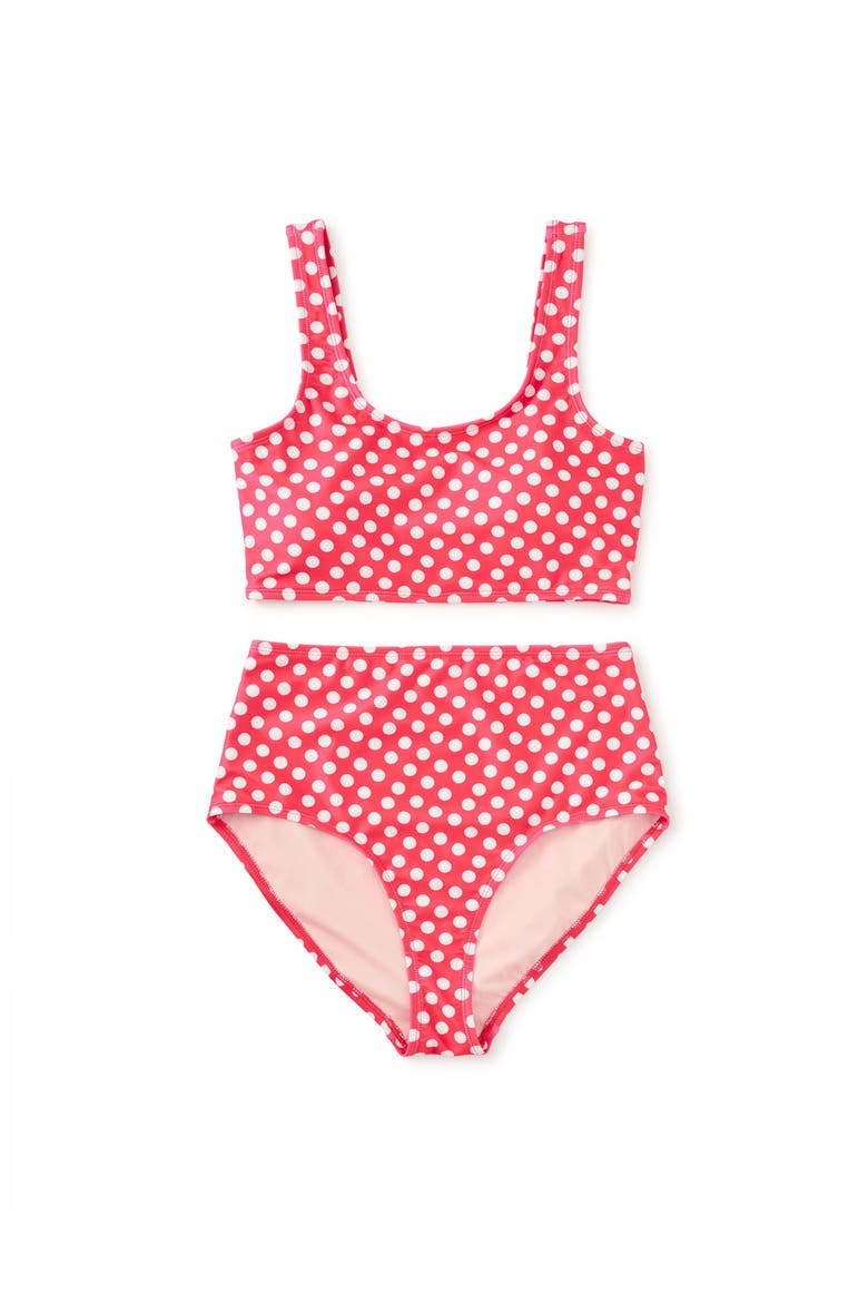 Adult Two-Piece Swimsuit, Main, color, Polka Dots in Red
