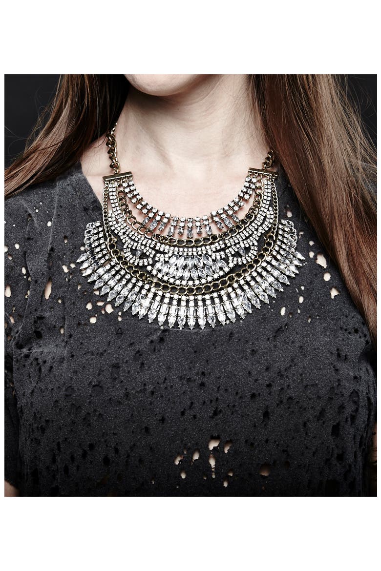 Harlan Statement Necklace, Alternate, color, SILVER