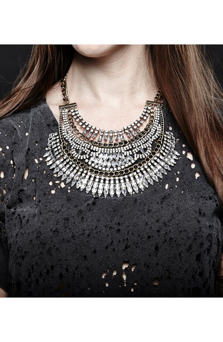 EYE CANDY LOS ANGELES Harlan Statement Necklace, Alternate, color, Silver