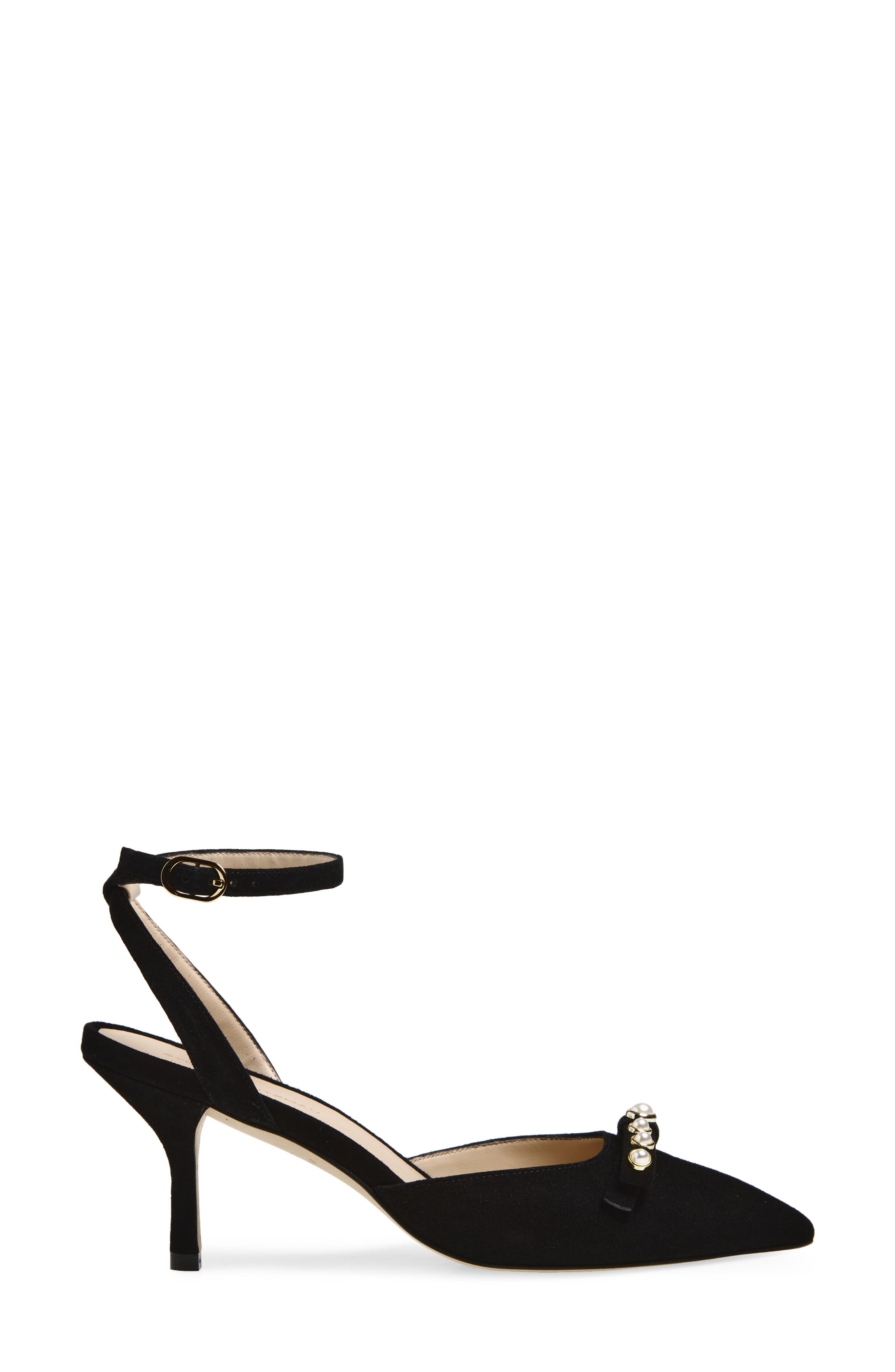 Stuart Weitzman Luella Ankle Strap Pump, Alternate, color, Black