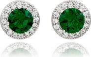 SUZY LEVIAN CZ Halo Stud Earrings