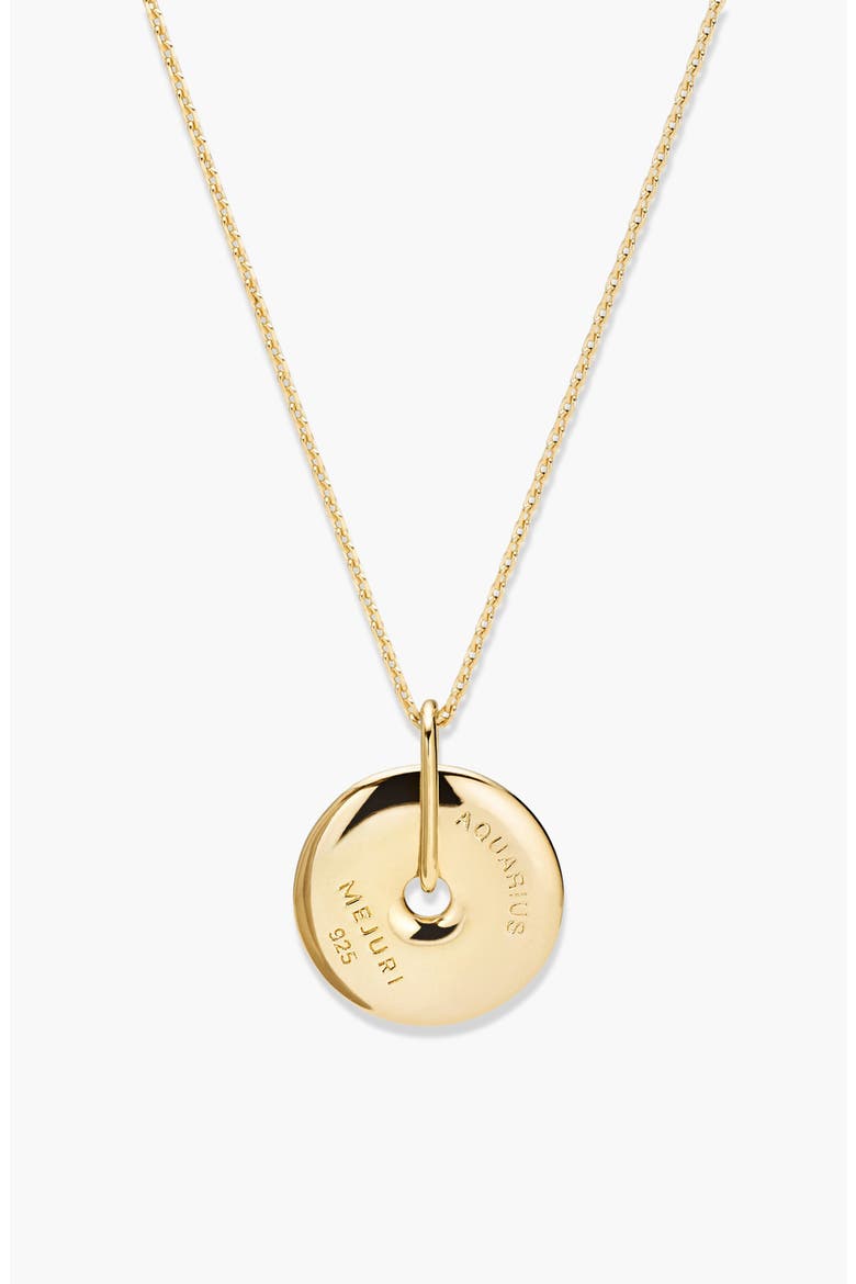 Zodiac Pendant Necklace, Alternate, color, Gold - Aquarius