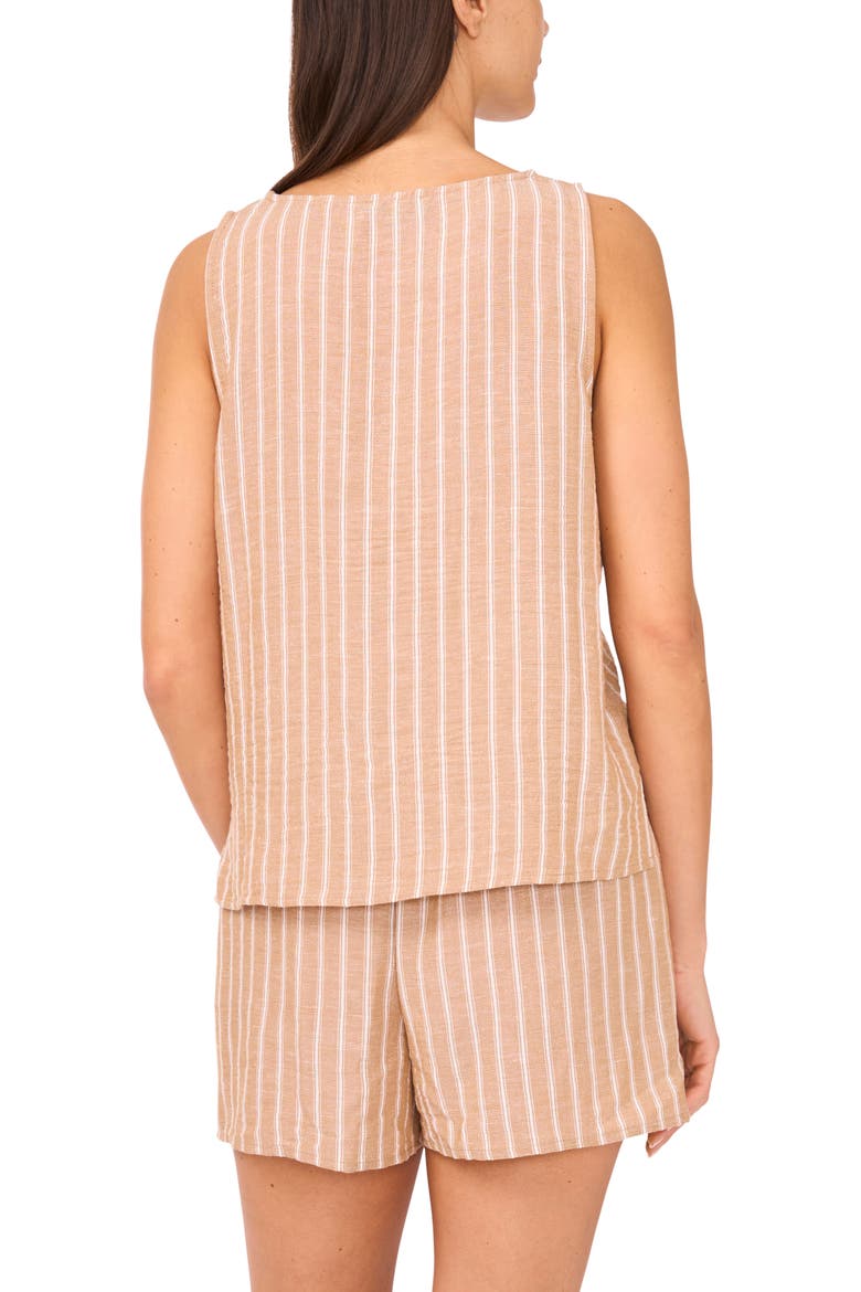 Stripe Tank & Shorts Set, Alternate, color, BEIGE/WHITE
