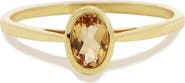 The Lovery Fine Jewelry Oval Citrine Bezel Ring