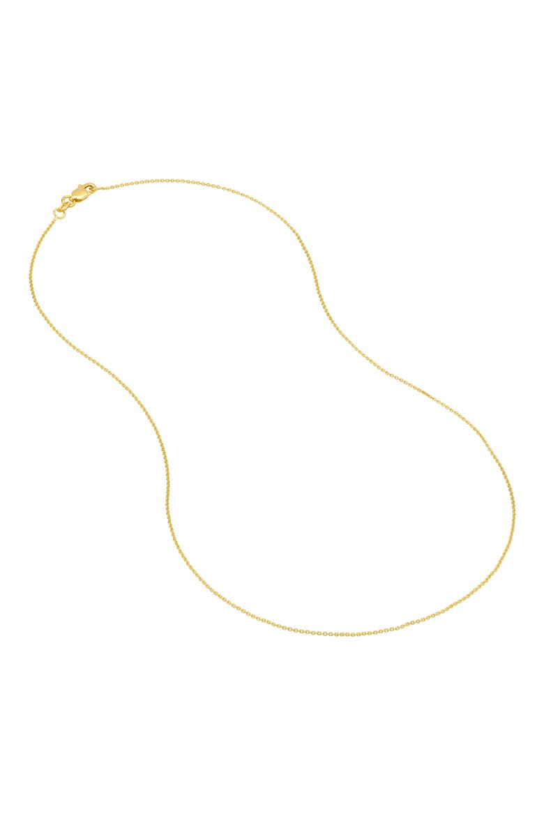 14K Gold Cable Chain Necklace, Alternate, color, YELLOW GOLD