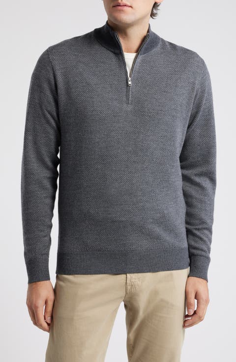 Crown Crafted Ashland Merino Wool Quarter Zip Sweater