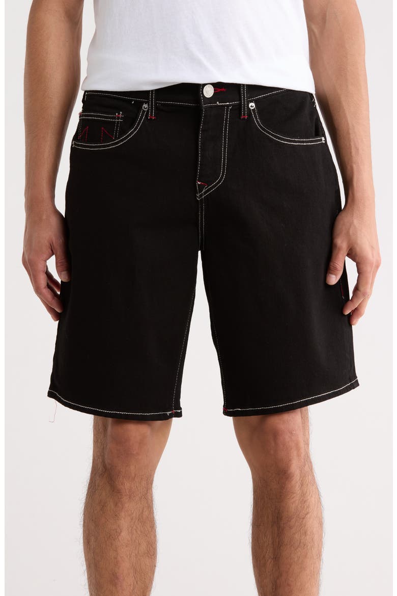 Bobby Baggy Denim Shorts, Main, color, RINSE BLACK
