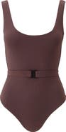 Melissa Odabash Rio Belted Rib One-Piece Swimsuit