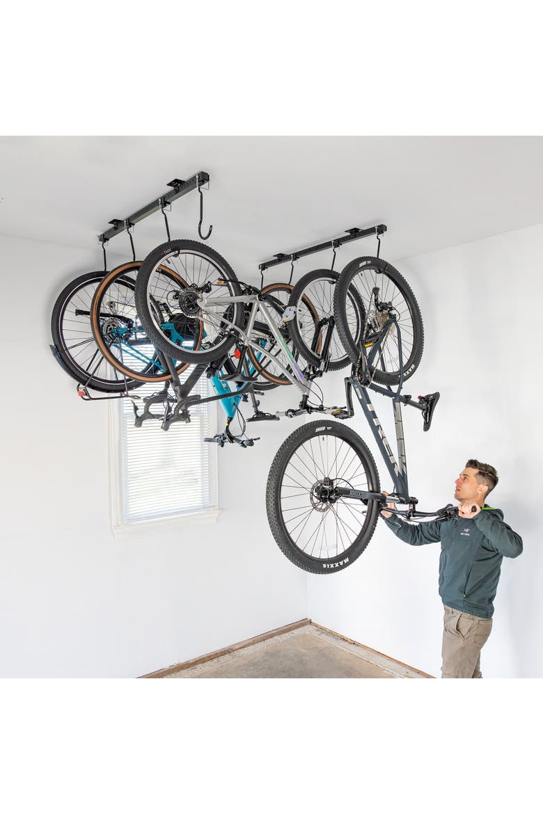 G-Bike Ceiling | Adjustable Ceiling Storage System | Holds up to 8 Bikes, Alternate, color, Black