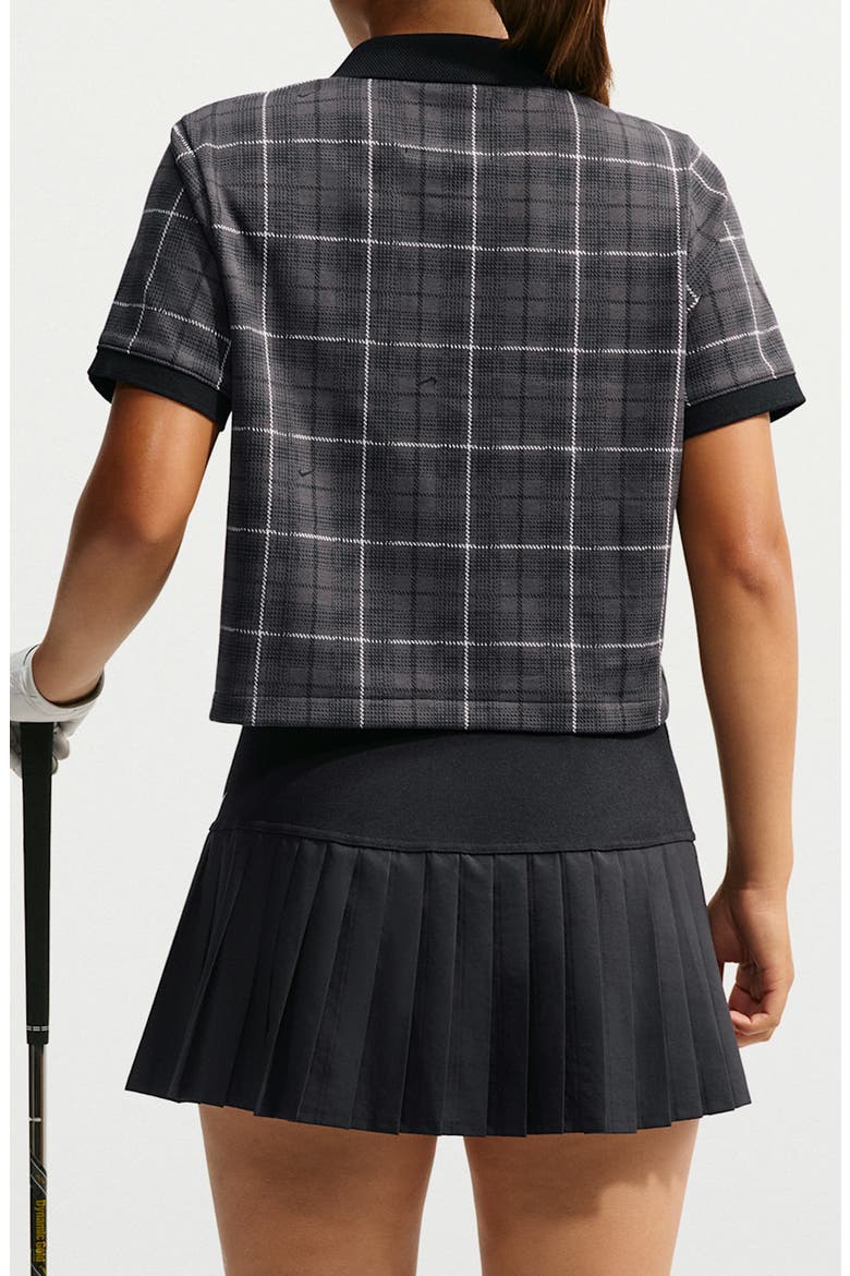Fairway Cropped Polo, Alternate, color, BLACK/ WHITE