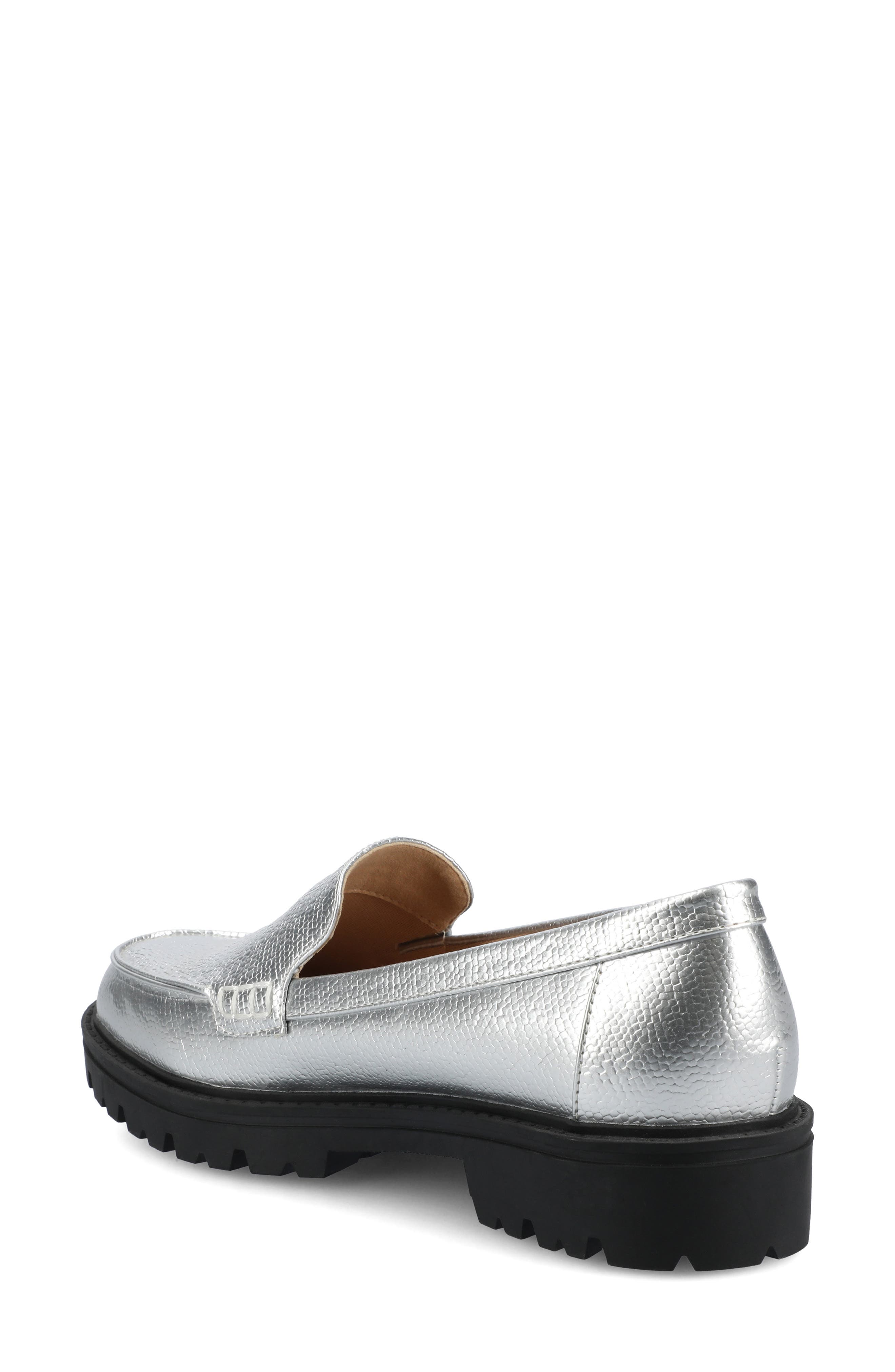 Ericka Lug Sole Platform Loafer - Wide Width, Alternate, color, SILVER