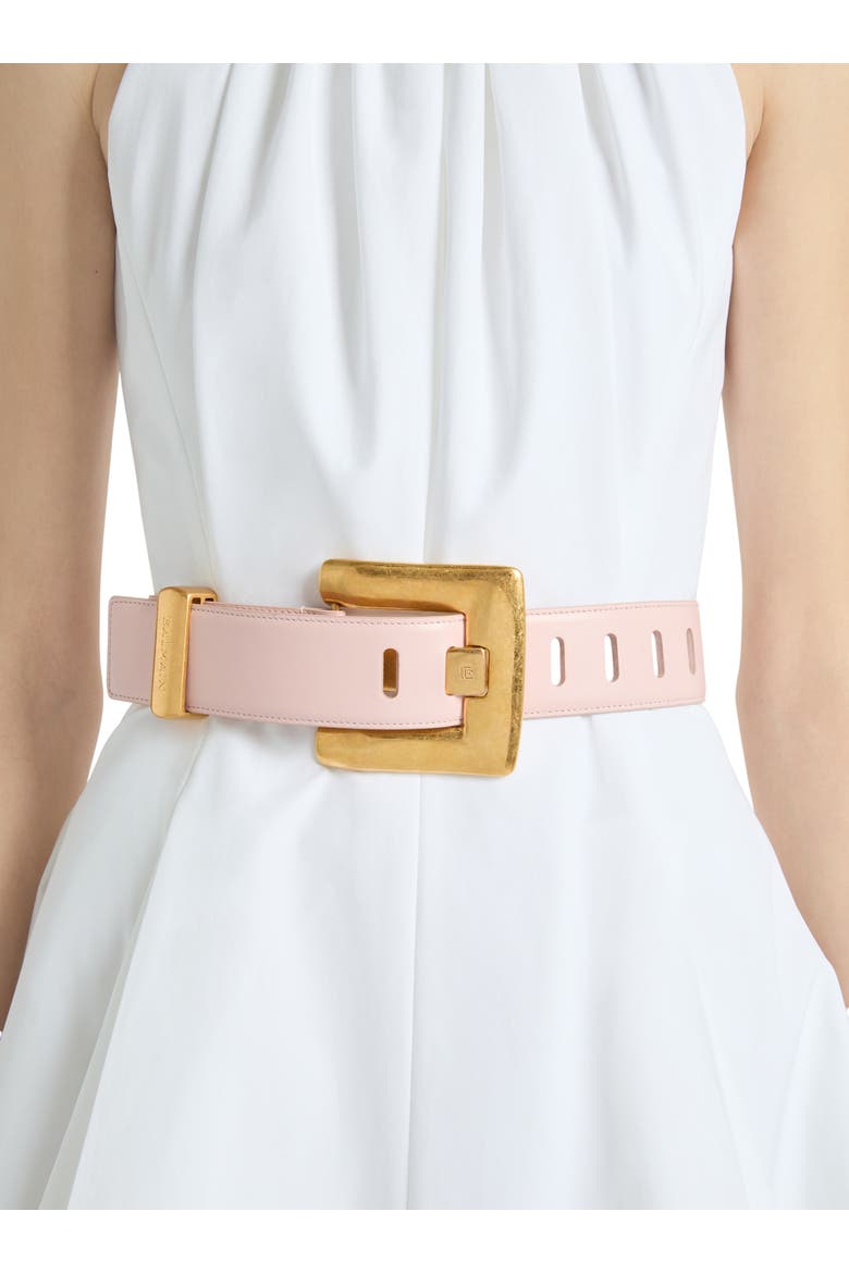 Anthem smooth leather belt, Alternate, color, pink