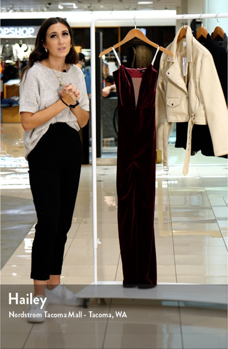 Fashion Agenda Strapless Velvet Jumpsuit, sales video thumbnail