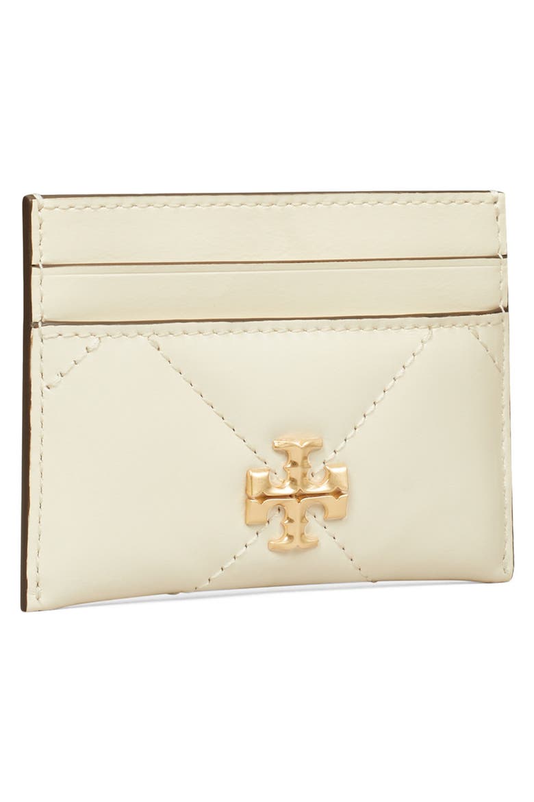 Kira Diamond Quilted Leather Card Case, Alternate, color, WARM WHITE