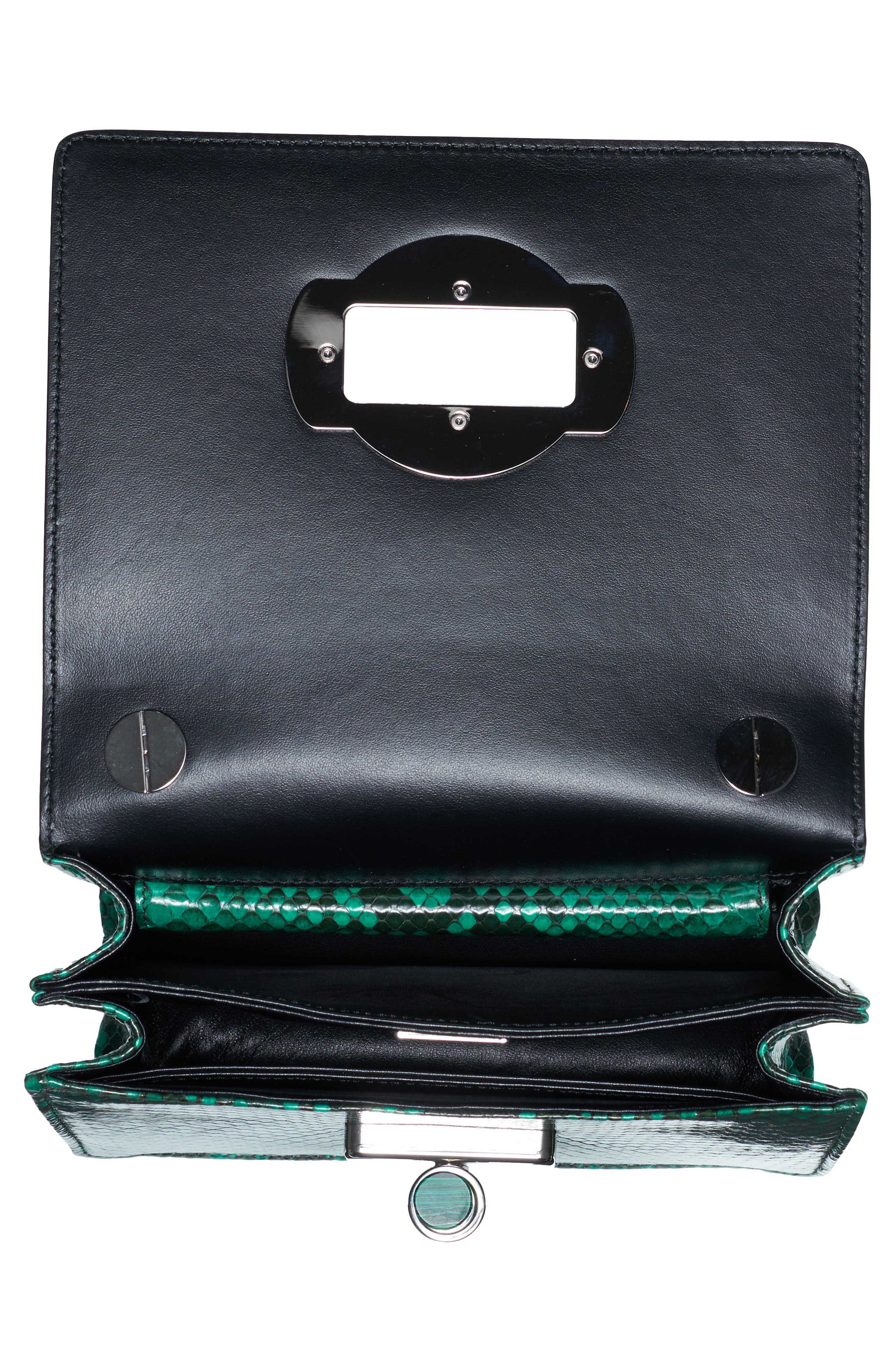 Prada Genuine Python Flap Shoulder Bag, Alternate, color, 