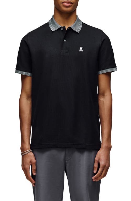 Psycho Bunny Murphy Pima Cotton Piqué Polo In Black