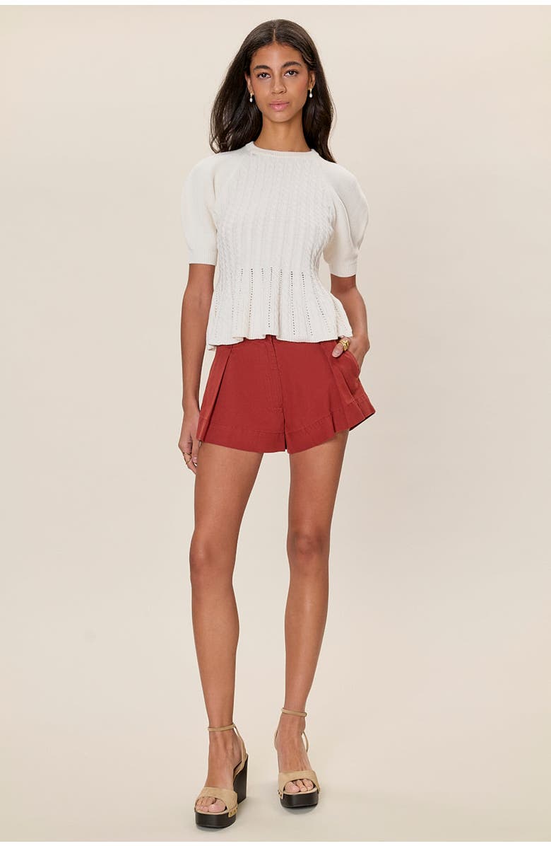 Rebecca Taylor Ella Knit Sweater, Alternate, color, Ivory