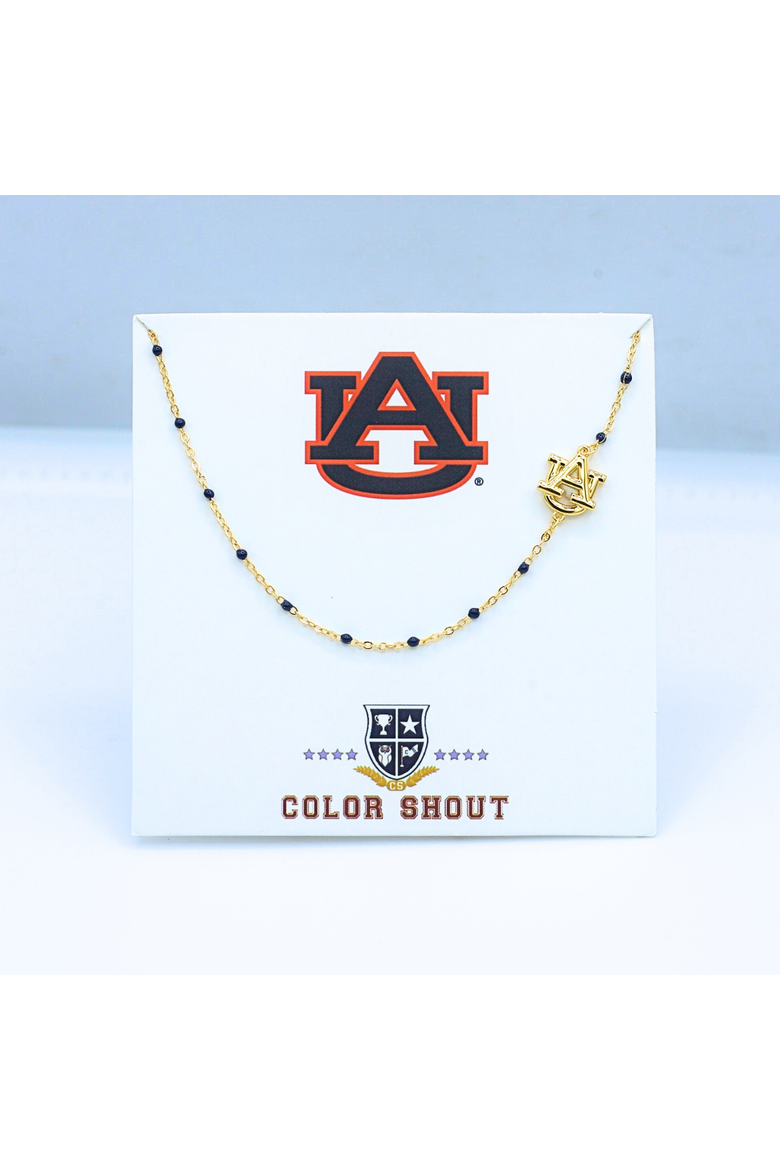 Auburn University Side Necklace, Alternate, color, Yellow Gold