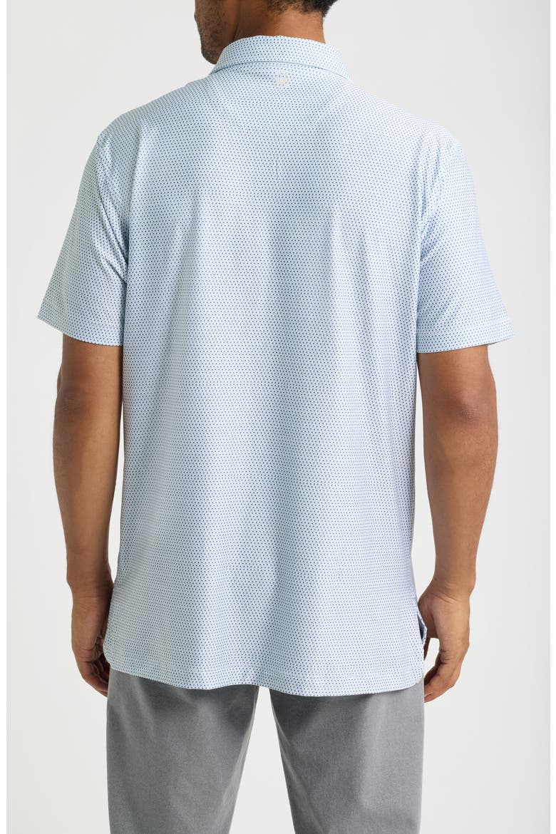 Hummingbird Summer Comfort Performance Jersey Polo, Alternate, color, BLUE/ WHITE