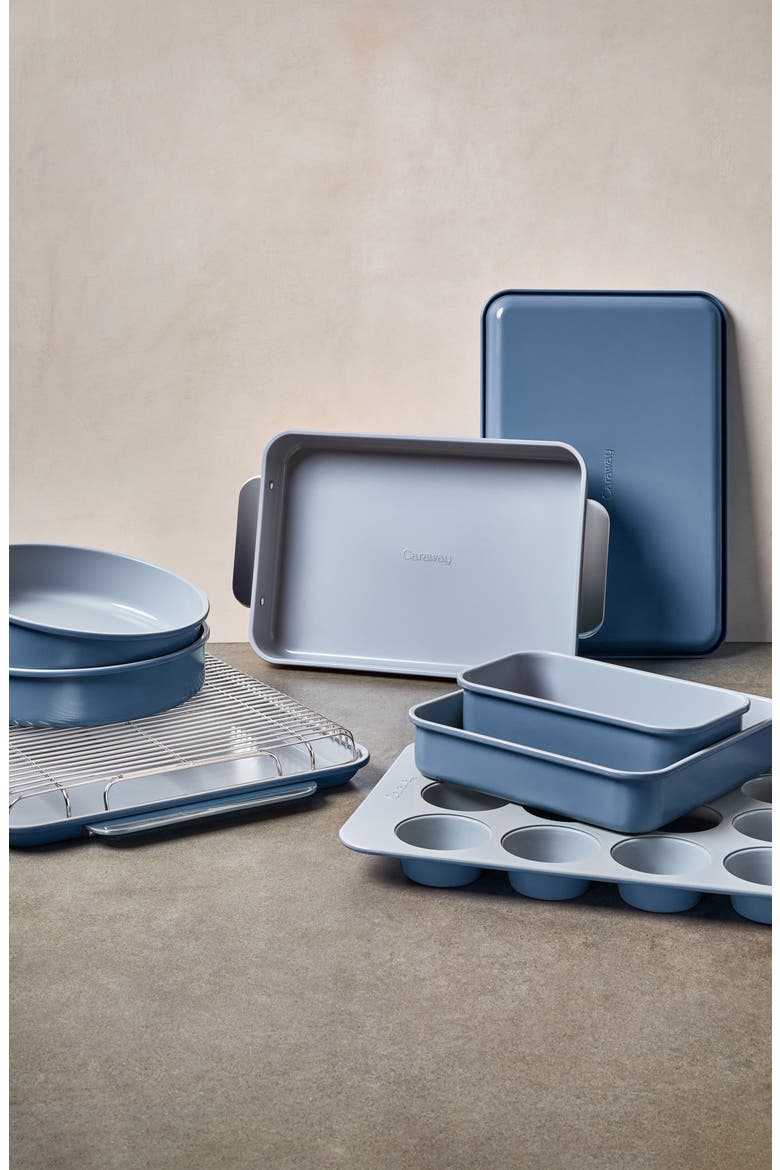 11-Piece Nontoxic Ceramic Bakeware Set, Alternate, color, SLATE