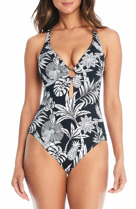 BLEU by Rod Beattie Cross Back One-Piece Swimsuit