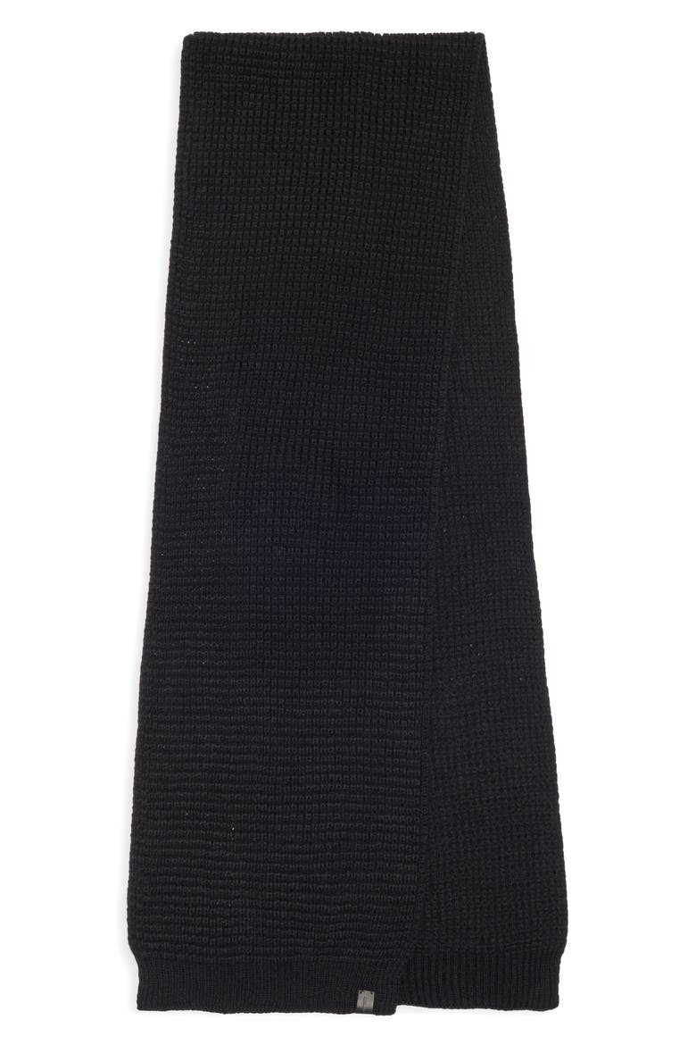 Knit Stitch Scarf, Alternate, color, BLACK 001