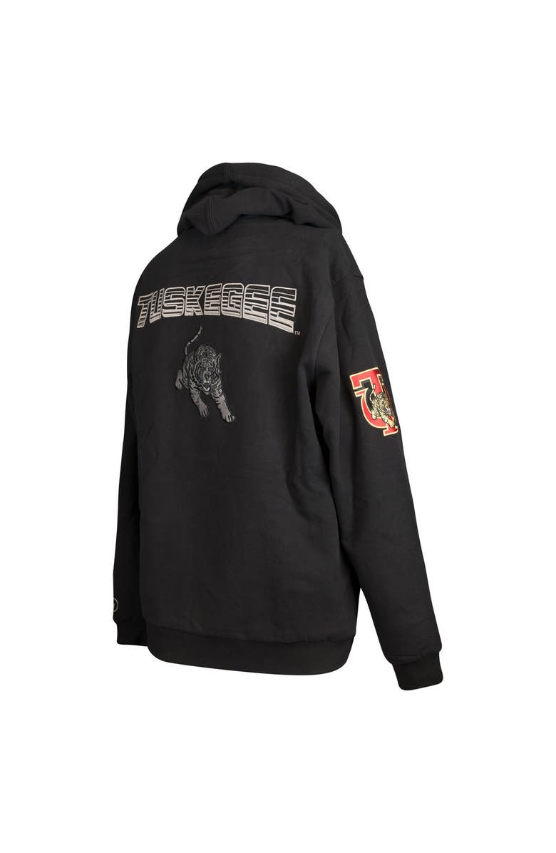 FISLL Men's FISLL  Black Tuskegee Golden Tigers Puff Print Sliced Pullover Hoodie, Alternate, color, Black