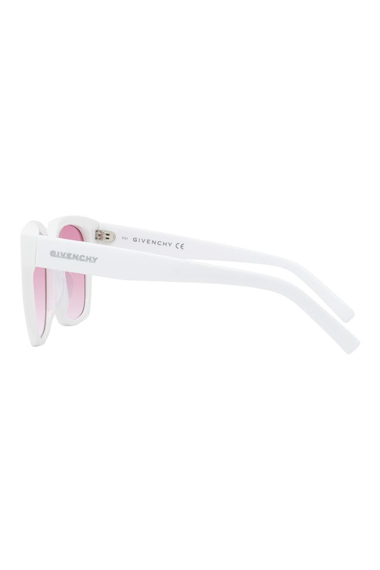 56mm Day Square Sunglasses, Alternate, color, White/Violet