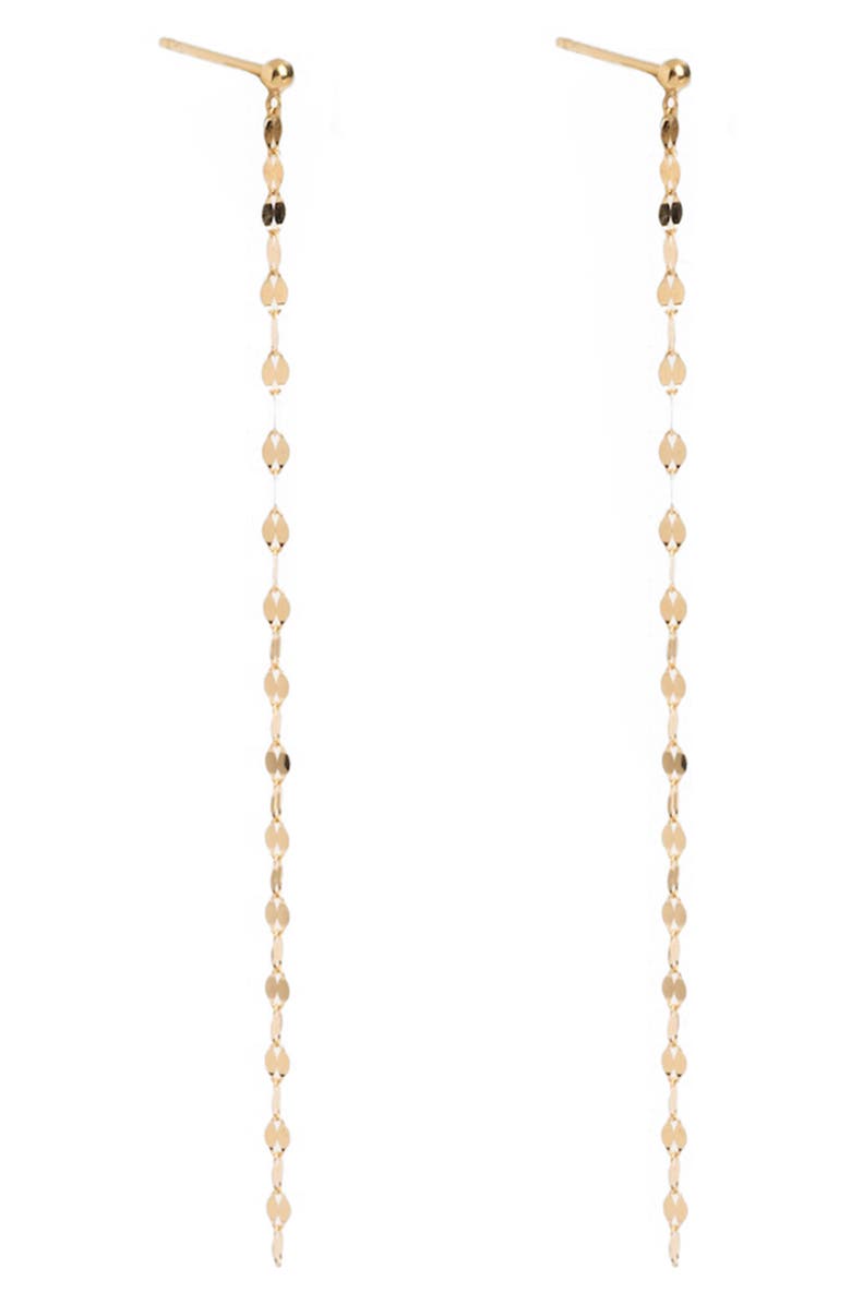 Local Eclectic Solid 9K Gold Linear Drop Earrings, Main, color, Gold