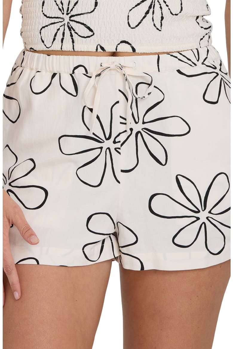 Wanderer Floral Drawstring Shorts, Alternate, color, WHITE CAP