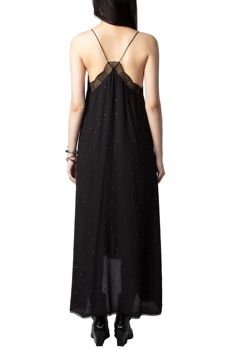 Zadig & Voltaire Risty Beaded Maxi Slipdress, Alternate, color, Stone